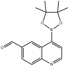 6-QUINOLINECARBOXALDEHYDE, 4-(4,4,5,5-TETRAMETHYL-1,3,2-DIOXABOROLAN-2-YL)- Struktur