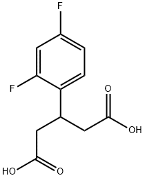 3-(2,4-DIFLUOROPHENYL)PENTANEDIOIC ACID Struktur