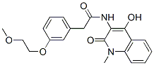 Benzeneacetamide,  N-(1,2-dihydro-4-hydroxy-1-methyl-2-oxo-3-quinolinyl)-3-(2-methoxyethoxy)- Struktur