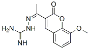 Hydrazinecarboximidamide,  2-[1-(8-methoxy-2-oxo-2H-1-benzopyran-3-yl)ethylidene]- Struktur