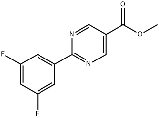 2-(3,5-Diluorophenyl)pyrimidine-5-carboxylic acid methyl ester Struktur