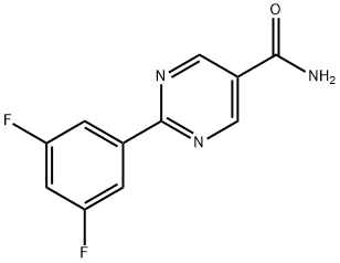 2-(3,5-Difluoro-phenyl)-pyrimidine-5-carboxylic acid amide Struktur