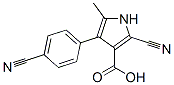 1H-Pyrrole-3-carboxylic  acid,  2-cyano-4-(4-cyanophenyl)-5-methyl- Struktur