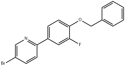 5-bromo-2-{3-fluoro-4-[(phenylmethyl)oxy]phenyl}pyridine Struktur