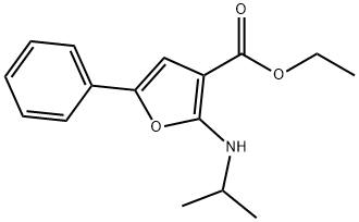 3-Furancarboxylic  acid,  2-[(1-methylethyl)amino]-5-phenyl-,  ethyl  ester Struktur