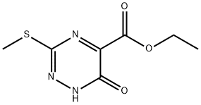 ETHYL 6-HYDROXY-3-(METHYLTHIO)-1,2,4-TRIAZINE-5-CARBOXYLATE Struktur