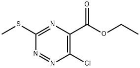 ETHYL 6-CHLORO-3-(METHYLTHIO)-1,2,4-TRIAZINE-5-CARBOXYLATE Struktur