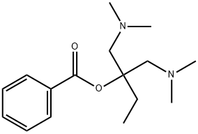 1,1-bis(dimethylaminomethyl)propyl benzoate Struktur