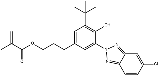 2-METHYLACRYLICACID3-[3-TERT-BUTYL-5-(5-CHLOROBENZOTRIAZOL-2-YL)-4-HYDROXYPHENYL]-PROPYLESTER Struktur