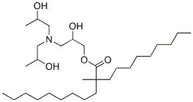 3-[bis(2-hydroxypropyl)amino]-2-hydroxypropyl 2-methyl-2-nonylundecanoate Struktur