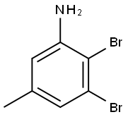 5-Methyl-2,3-dibromobenzenamine Struktur