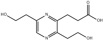 3,6-Bis(2-hydroxyethyl)-2-pyrazinepropanoic Acid Struktur