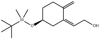 2-[5-(tert-Butyl-dimethyl-silanyloxy)-2-methylene-cyclohexylidene]-ethanol Struktur