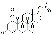 7-methyl-10,17-diacetoxy-4-estren-3-one Struktur