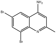 4-AMINO-6,8-DIBROMO-2-METHYLQUINOLINE Struktur