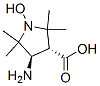 3-Pyrrolidinecarboxylicacid,4-amino-1-hydroxy-2,2,5,5-tetramethyl-,trans-(9CI) Struktur