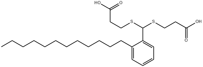 5-(2-dodecylphenyl)-4,6-dithianonanedioic acid Struktur