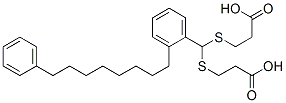 5-(2-(8-phenyloctyl)phenyl)-4,6-dithianonanedioic acid Struktur