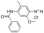 4-(benzoylamino)-2-methoxy-5-methylbenzenediazonium chloride  Struktur