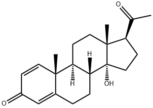 14-hydroxypregna-1,4-diene-3,20-dione Struktur