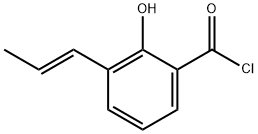 Benzoyl chloride, 2-hydroxy-3-(1-propenyl)-, (E)- (9CI) Struktur