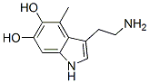 4-methyl-5,6-dihydroxytryptamine Struktur