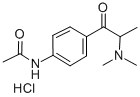 N-(4-(2-(Dimethylamino)-1-oxopropyl)phenyl)acetamide monohydrochloride Struktur