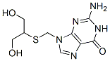 9-((1,3-dihydroxy-2-propylthio)methyl)guanine Struktur