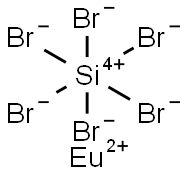 europium(2+) hexabromosilicate(2-) Struktur