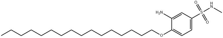 3-amino-4-(hexadecyloxy)-N-methylbenzenesulphonamide Struktur