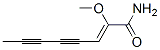 2-Octene-4,6-diynamide,  2-methoxy- Struktur