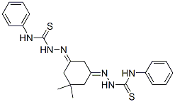 5,5-Dimethyl-1,3-cyclohexanedione bis(4-phenyl thiosemicarbazone) Struktur