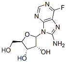 8-amino-6-fluoro-9-ribofuranosyl-9H-purine Struktur