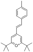 2,6-Bis(1,1-dimethylethyl)-4-((1E)-2-(4-methylphenyl)ethenyl)pyrylium Struktur