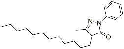 4-dodecyl-2,4-dihydro-5-methyl-2-phenyl-3H-pyrazol-3-one Struktur