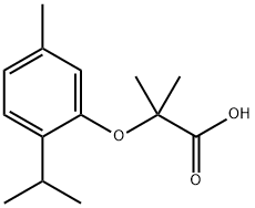 2-(2-ISOPROPYL-5-METHYL-PHENOXY)-2-METHYL-PROPIONIC ACID Struktur