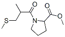 Methyl 1-[2-methyl-3-(methylsulfanyl)propanoyl]-2-pyrrolidinecarboxyla te Struktur