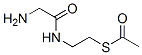 Ethanethioic acid S-[2-[(aminoacetyl)amino]ethyl] ester Struktur