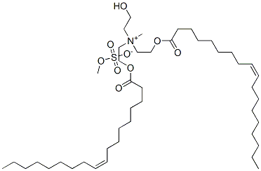 (2-hydroxyethyl)methylbis[2-(oleoyloxy)ethyl]ammonium methyl sulphate Struktur