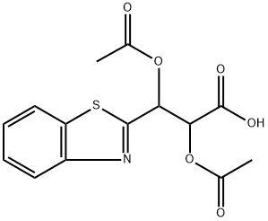 2,3-BIS(ACETYLOXY)-3-(1,3-BENZOTHIAZOL-2-YL)PROPANOIC ACID Struktur