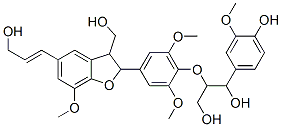 2-[4-[2,3-Dihydro-3-hydroxymethyl-5-(3-hydroxy-1-propenyl)-7-methoxybenzofuran-2-yl]-2,6-dimethoxyphenoxy]-1-(4-hydroxy-3-methoxyphenyl)-1,3-propanediol Struktur