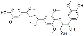 2-[2,6-Dimethoxy-4-[tetrahydro-4-(4-hydroxy-3-methoxyphenyl)-1H,3H-furo[3,4-c]furan-1-yl]phenoxy]-1-(4-hydroxy-3-methoxyphenyl)-1,3-propanediol Struktur