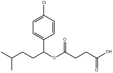 Succinic acid hydrogen 1-[1-(p-chlorophenyl)-4-methylpentyl] ester Struktur