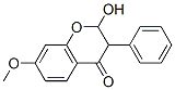 2-Hydroxy-7-methoxy-3-phenyl-4-chromanone Struktur