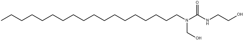 3-(2-hydroxyethyl)-1-(hydroxymethyl)-1-octadecylurea Struktur