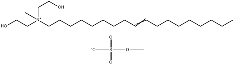 bis(2-hydroxyethyl)methyl(octadec-9-enyl)ammonium methyl sulphate Struktur