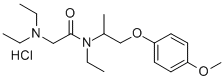 Acetamide, 2-(diethylamino)-N-ethyl-N-(1-(p-methoxyphenoxy)-2-propyl)- , hydrochloride Struktur