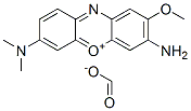 3-amino-7-(dimethylamino)-2-methoxyphenoxazin-5-ium formate Struktur