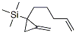 Trimethyl[2-methylene-1-(4-pentenyl)cyclopropyl]silane Struktur