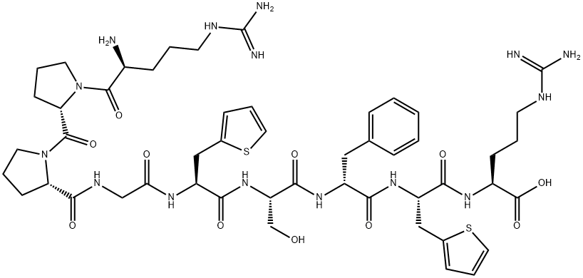 (BETA-(2-THIENYL)-ALA5,8,D-PHE7)-BRADYKININ Struktur